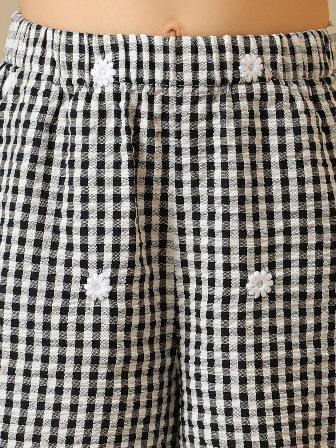 Girls Checked Peplum Co-Ord Set