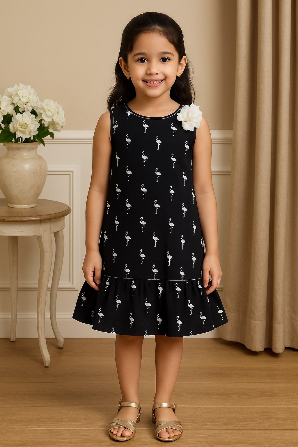 Girls Printed A-Line Frock