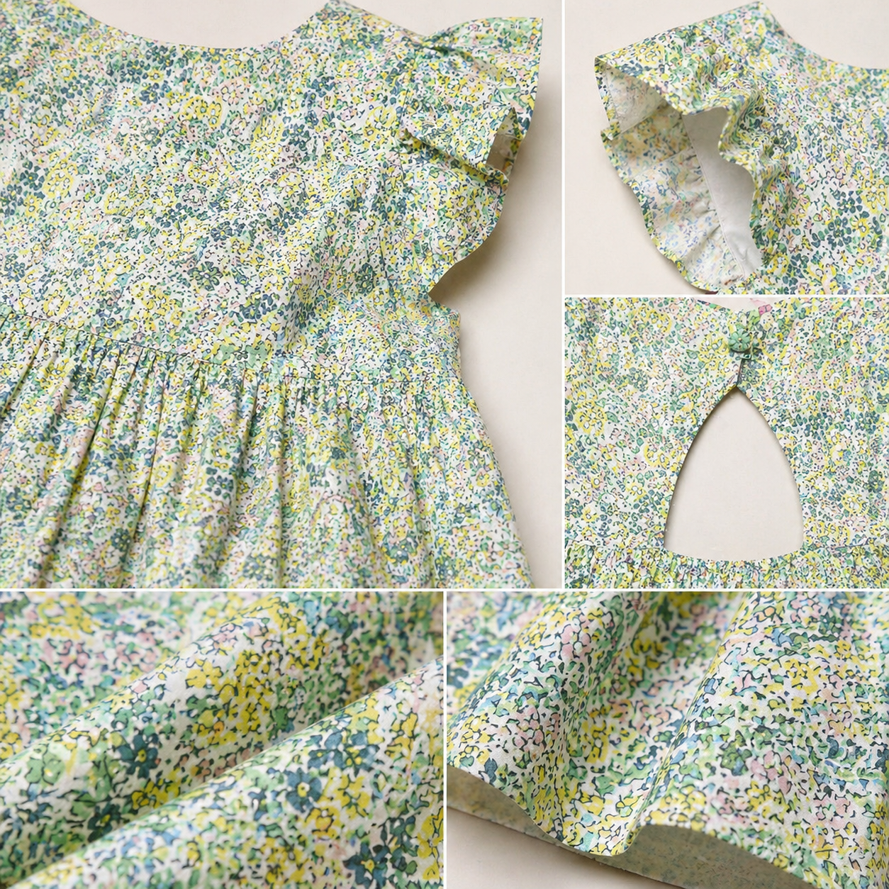 Girls Floral Printed Fit & Flare Dress