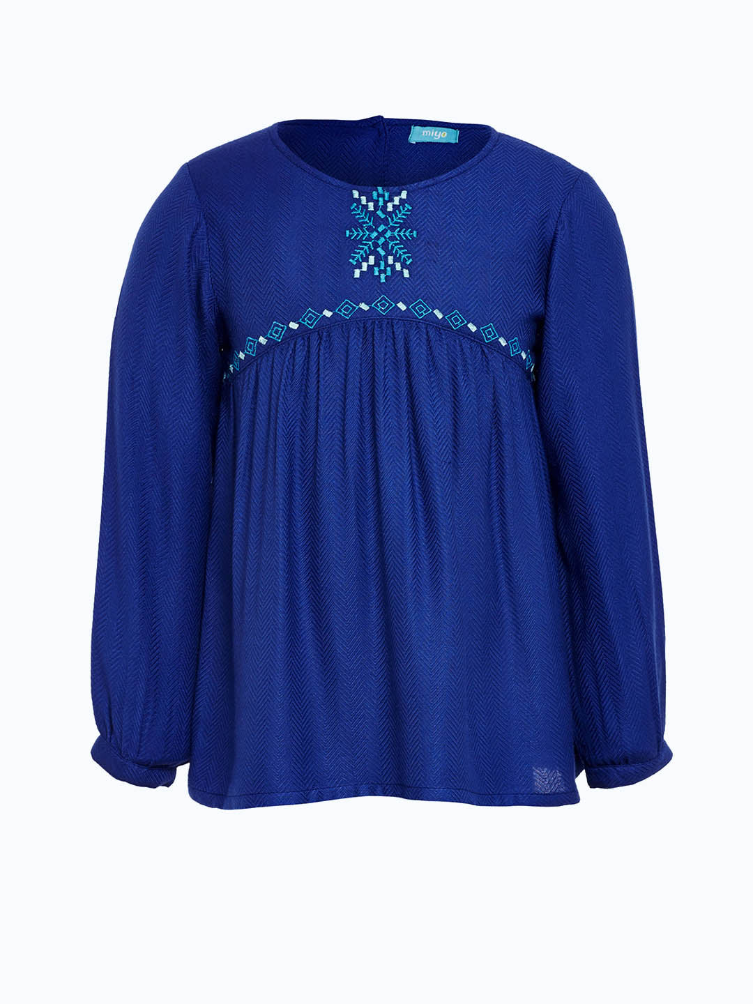 Girls Blue Embellished Top