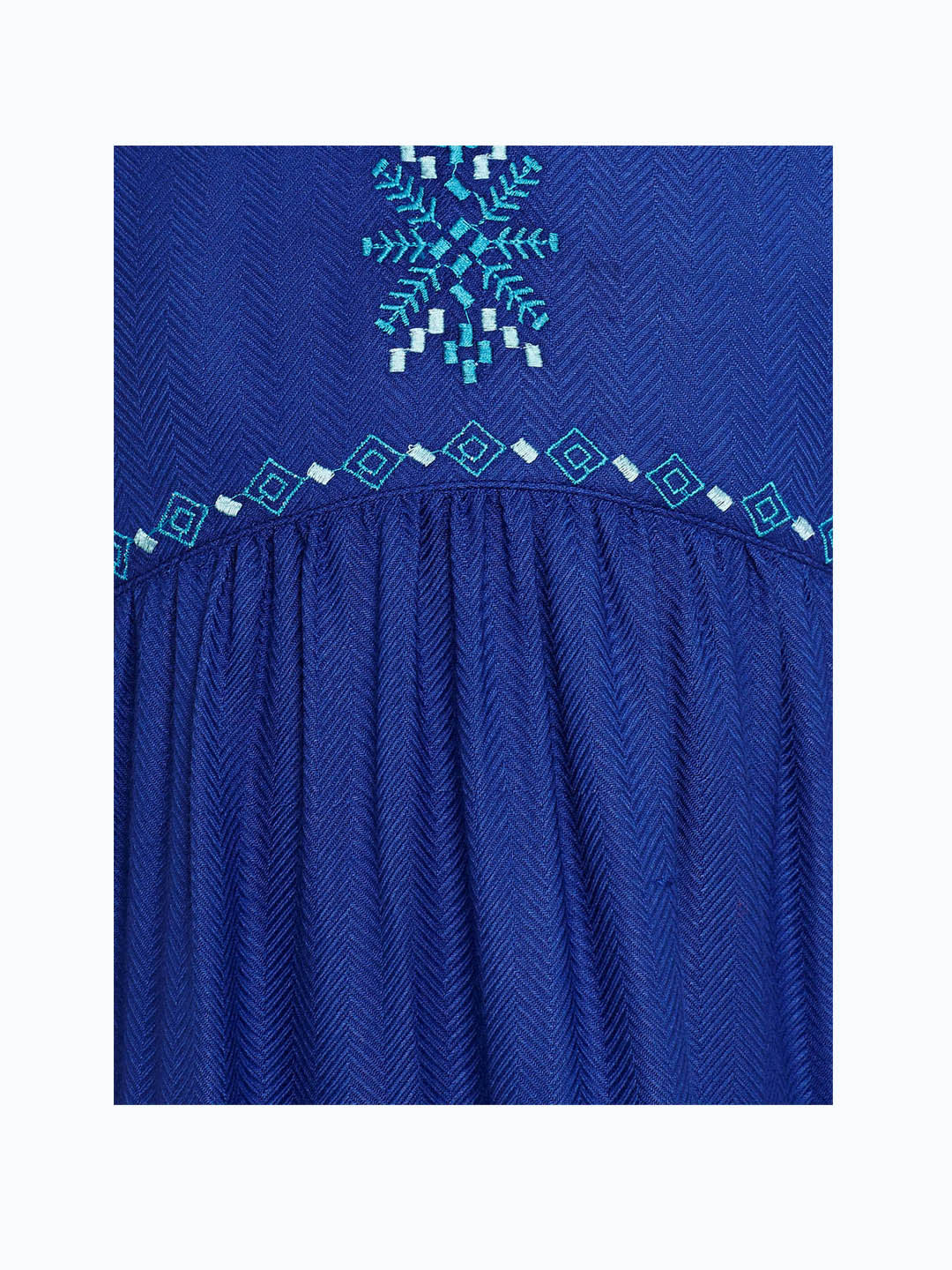 Girls Embroidered Blue Top