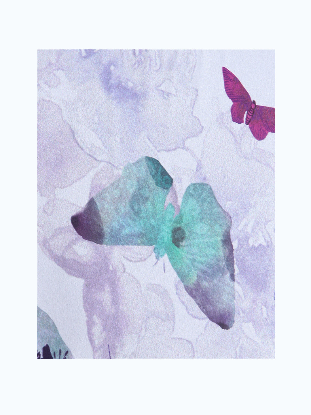 Girls Butterfly Print Casual Cap Sleeve Top