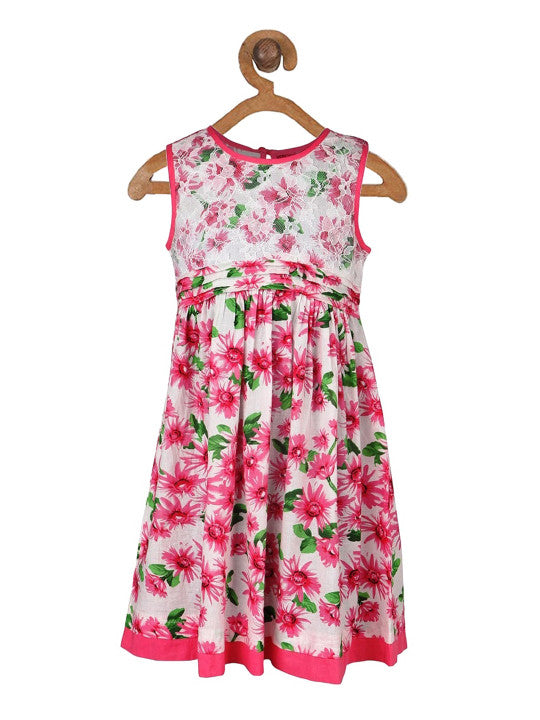 Girls Floral Lace Frock