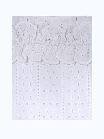 Girls White Schiffli A-Line Dress