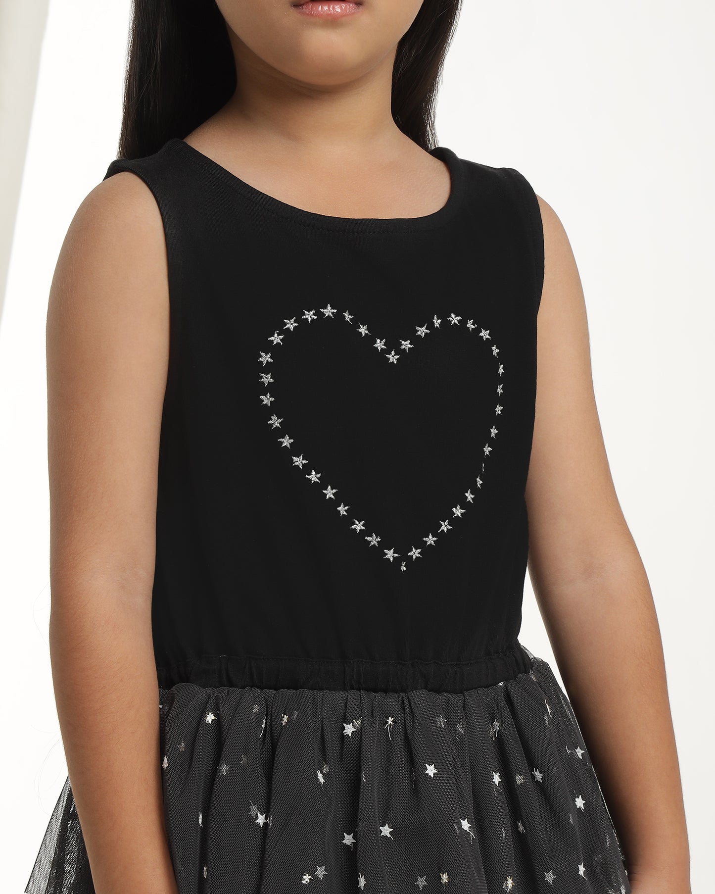Girls Embellished Layered Dress