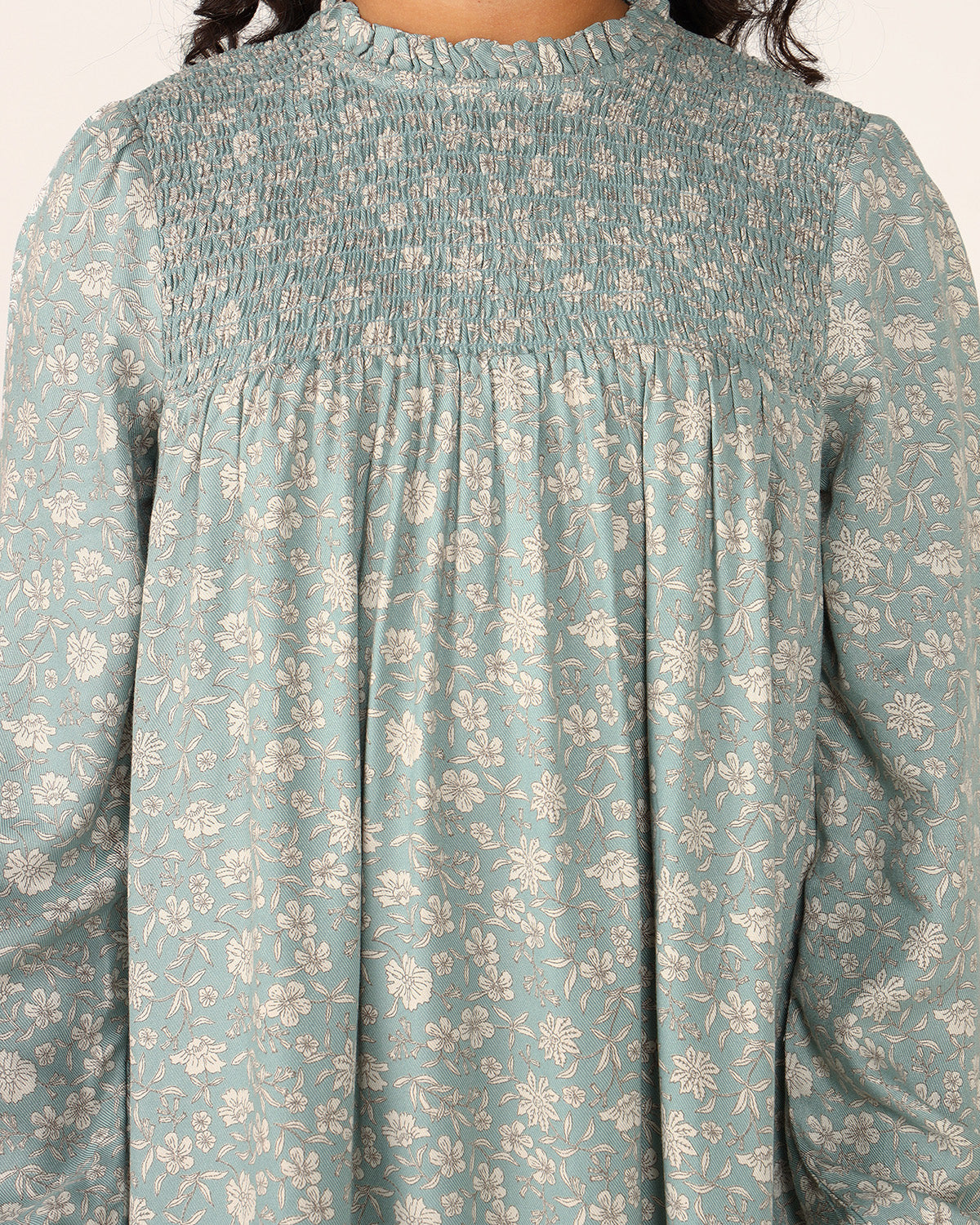 Girls Smocked Floral Dress