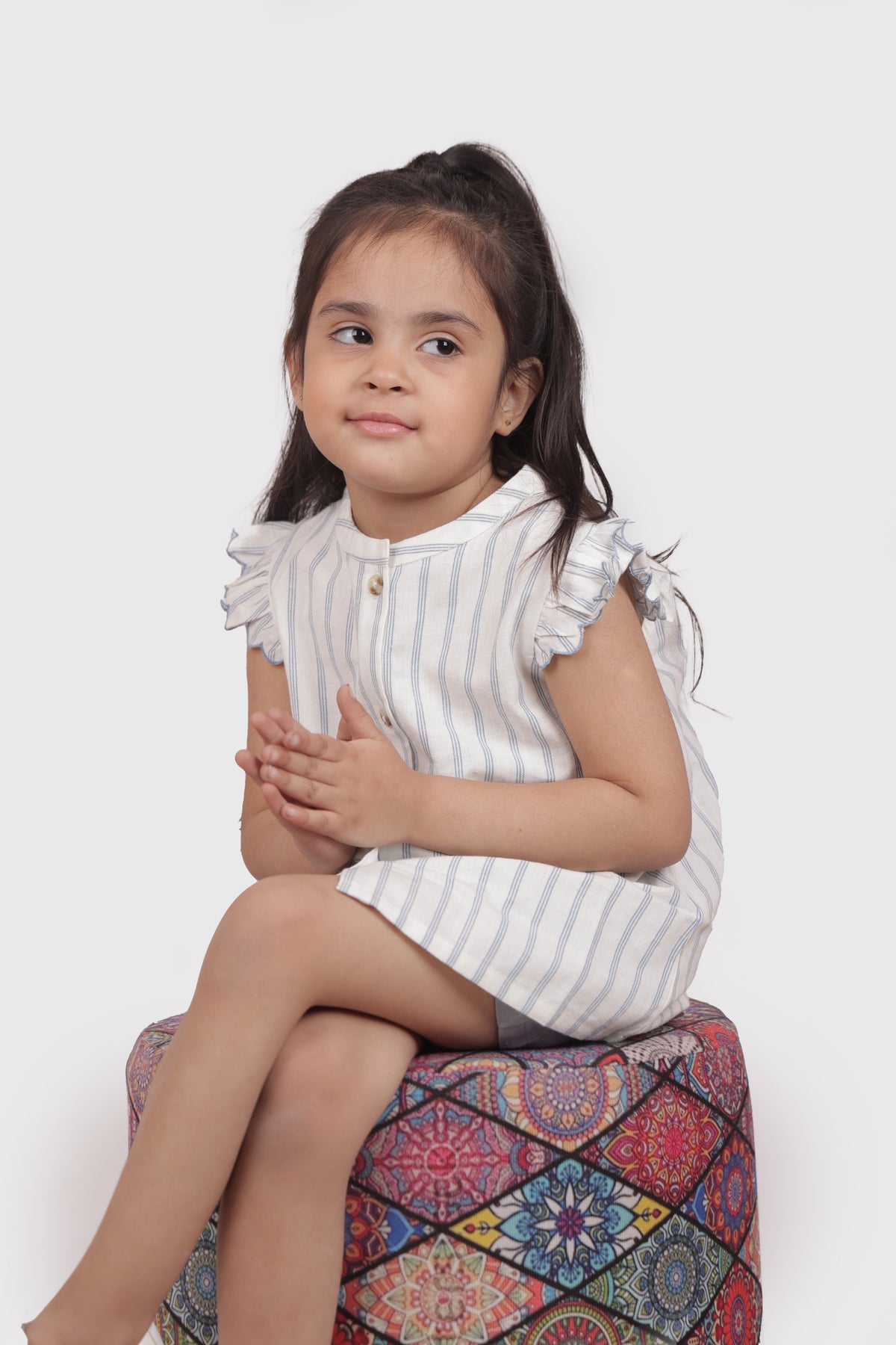 Girls Striped Sleeveless Top