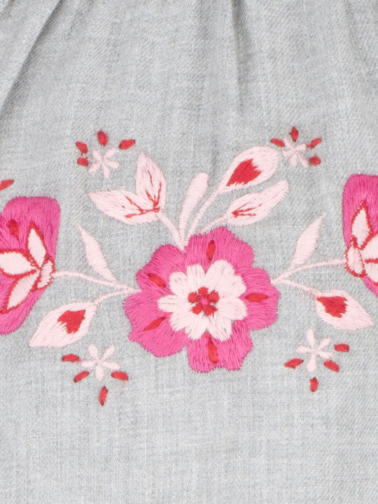 Girls Embroidered Tiered Dress
