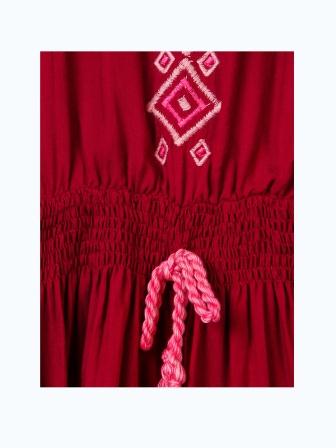 Girls Embroidered Fit & Flare Dress