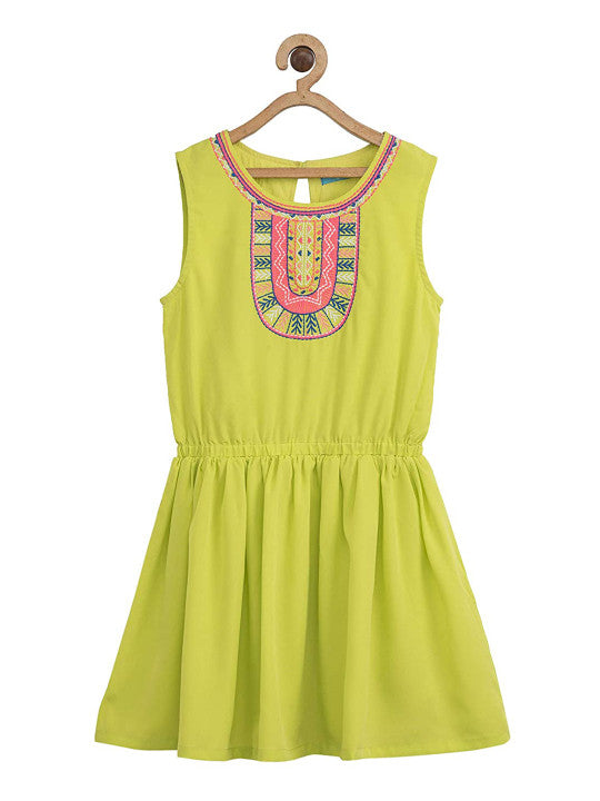 Girls Embellished A-Line Dress