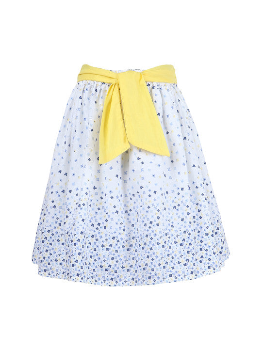 Girls Floral Printed Flared Casual Mini Skirt