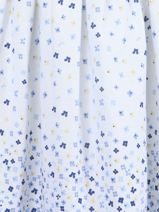 Girls Floral Printed Flared Casual Mini Skirt