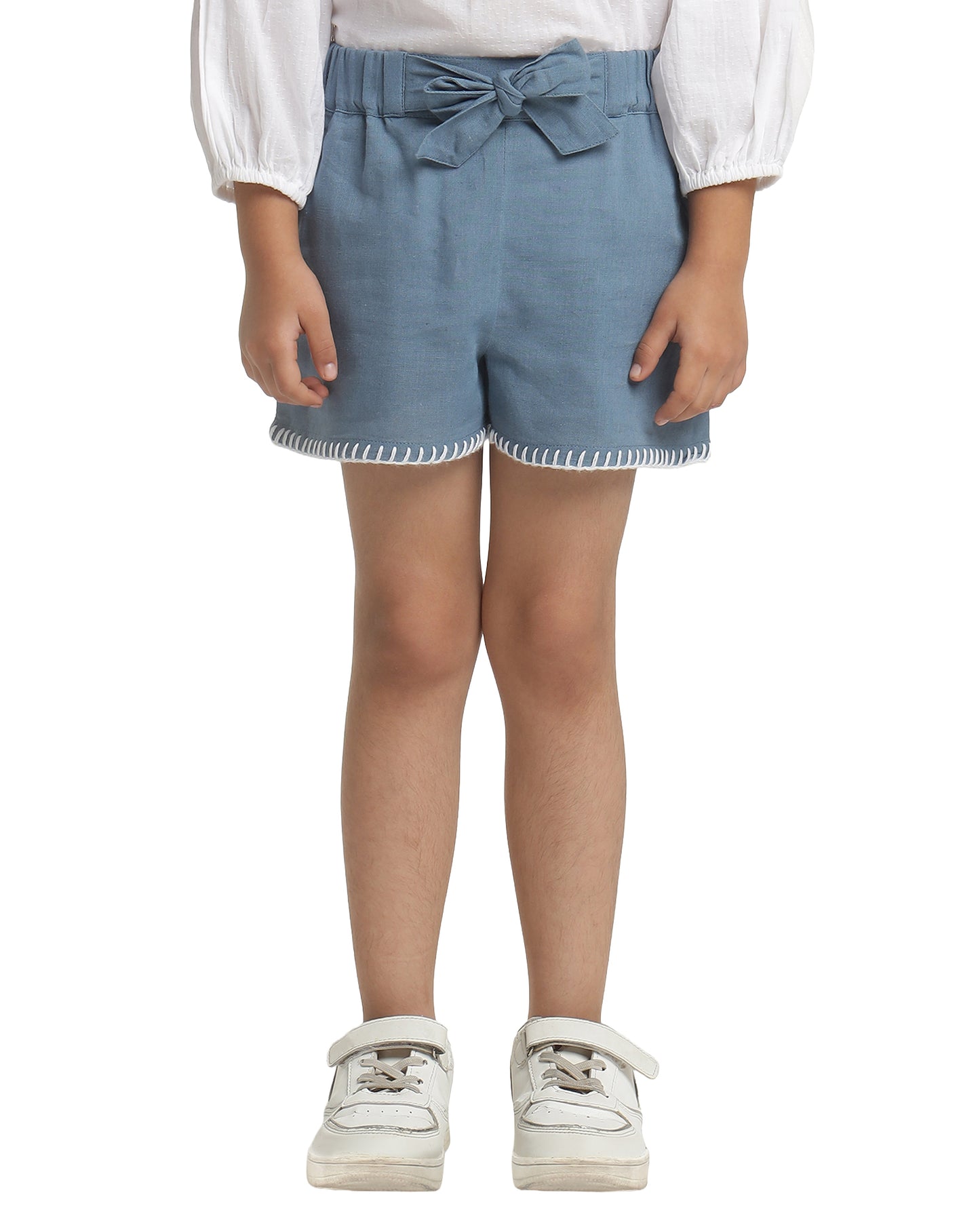 Girls Blue Casual Shorts