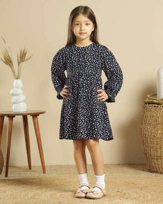 Girls Floral Print Dress