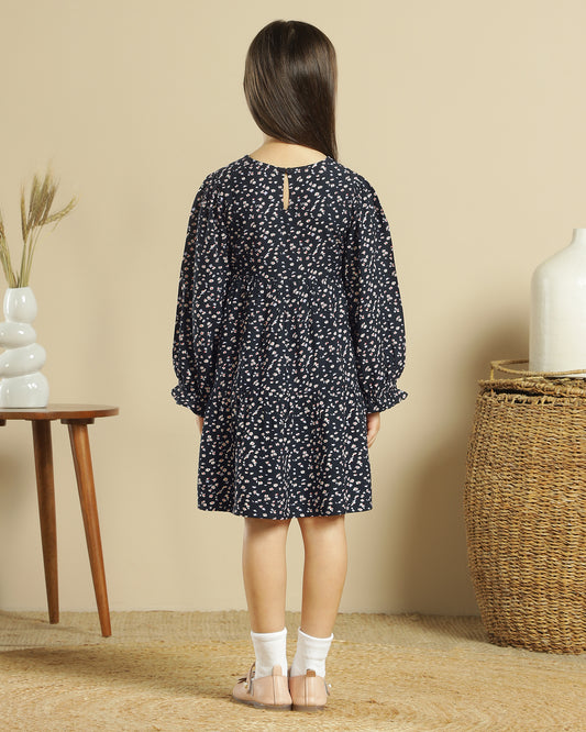 Girls Floral Print Dress