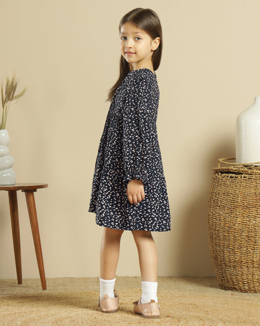 Girls Floral Print Dress