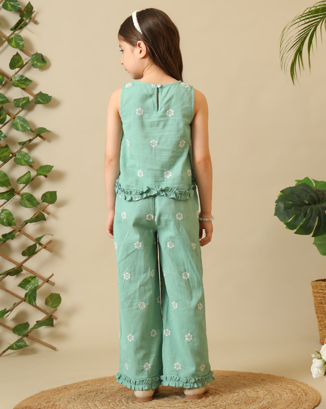Girls Embroidered Co-Ord Set