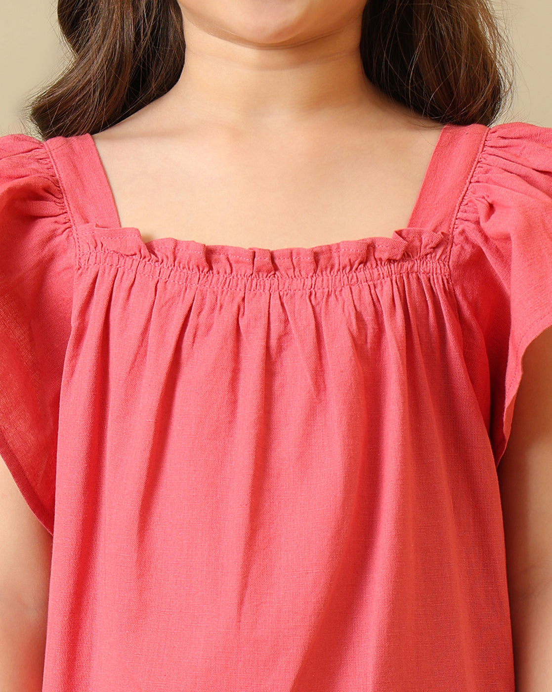 Girls Pink Embroidered Dress