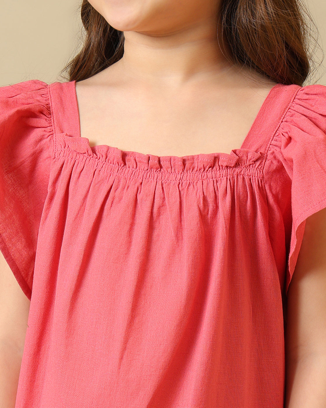 Girls Pink Embroidered Dress