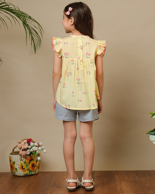 Girls Printed Casual Top