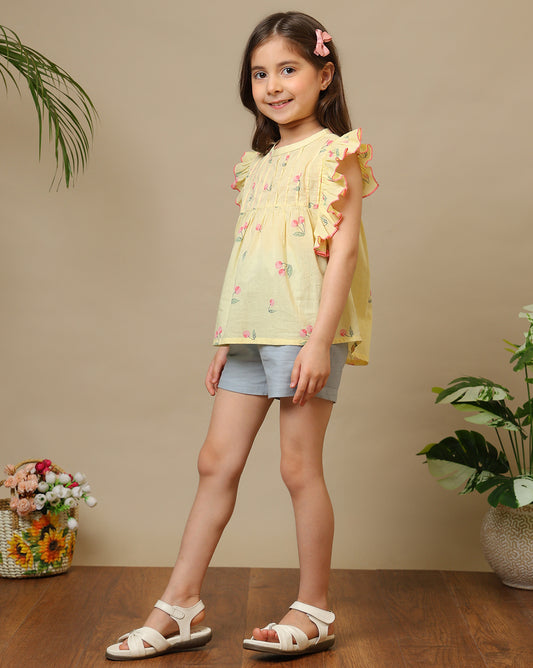 Girls Printed Casual Top