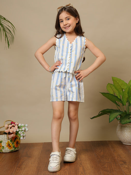 Girls Striped Co-Ord Set