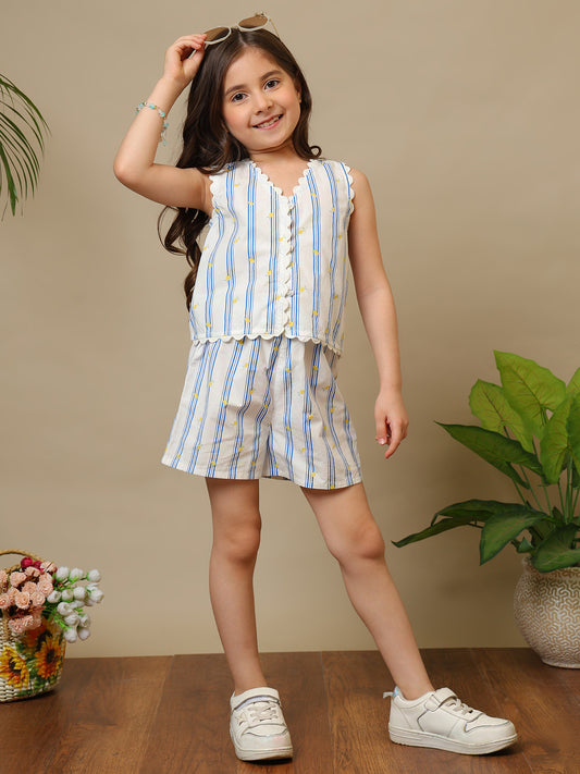 Girls Striped Co-Ord Set
