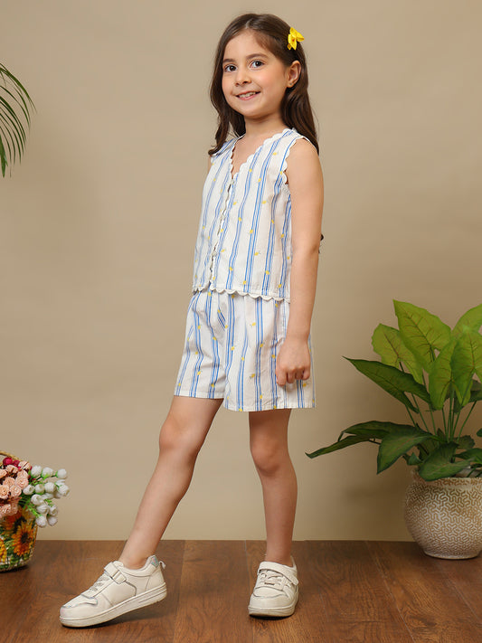 Girls Striped Co-Ord Set