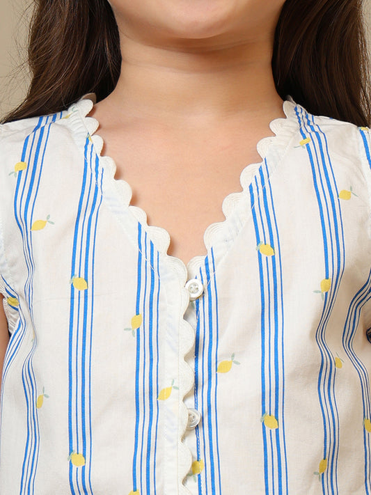 Girls Striped Co-Ord Set