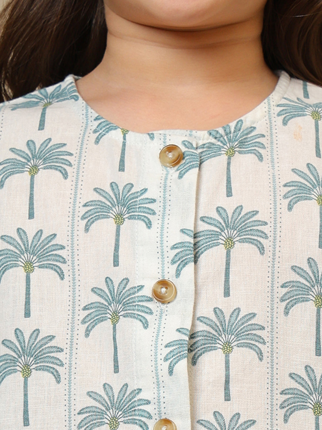 Girls Tropical Palm Print Co-Ord Set