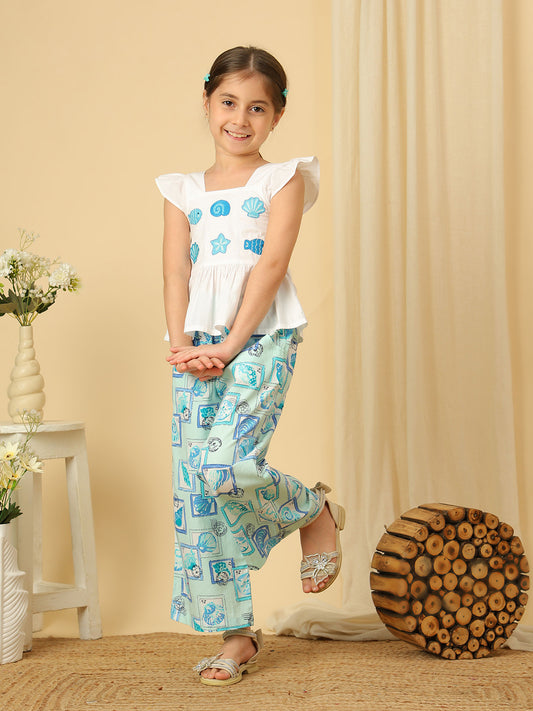 Girls Seashell Print Co-ord Set