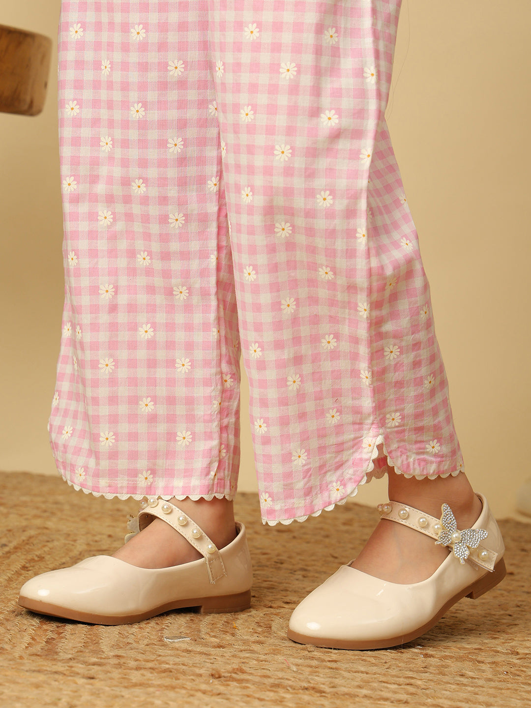 Girls Daisy Gingham Co-ord Set
