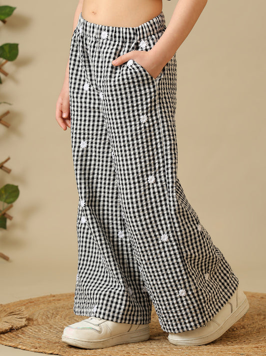 Girls Checked Peplum Co-Ord Set