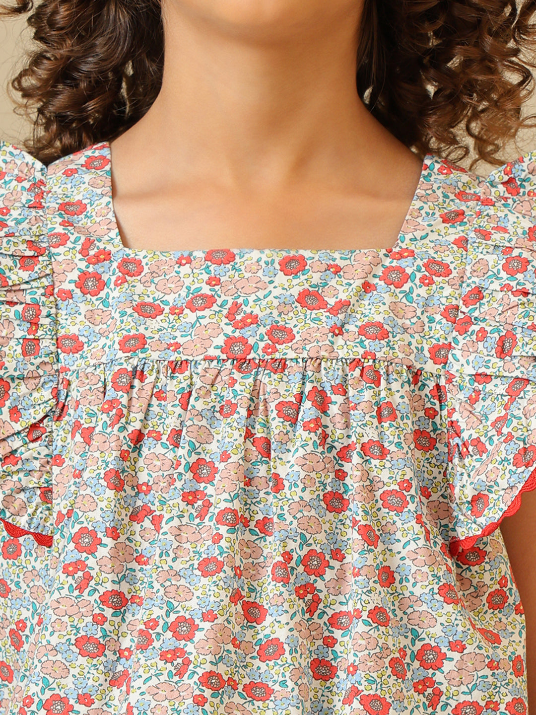 Girls Floral Printed Co-Ord Set