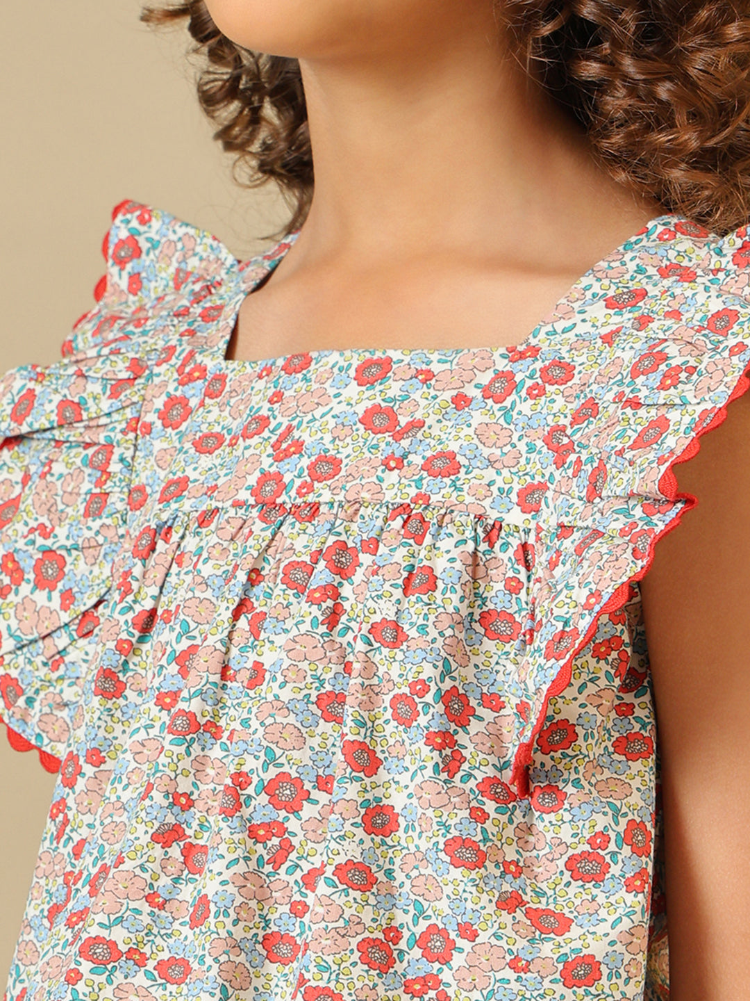 Girls Floral Printed Co-Ord Set