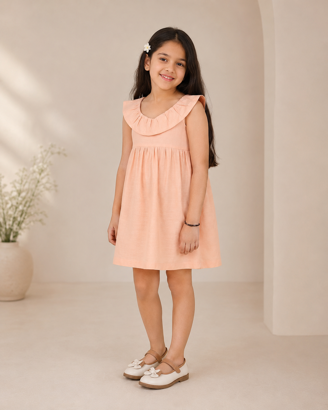 Girls Sleeveless Fit & Flare Dress