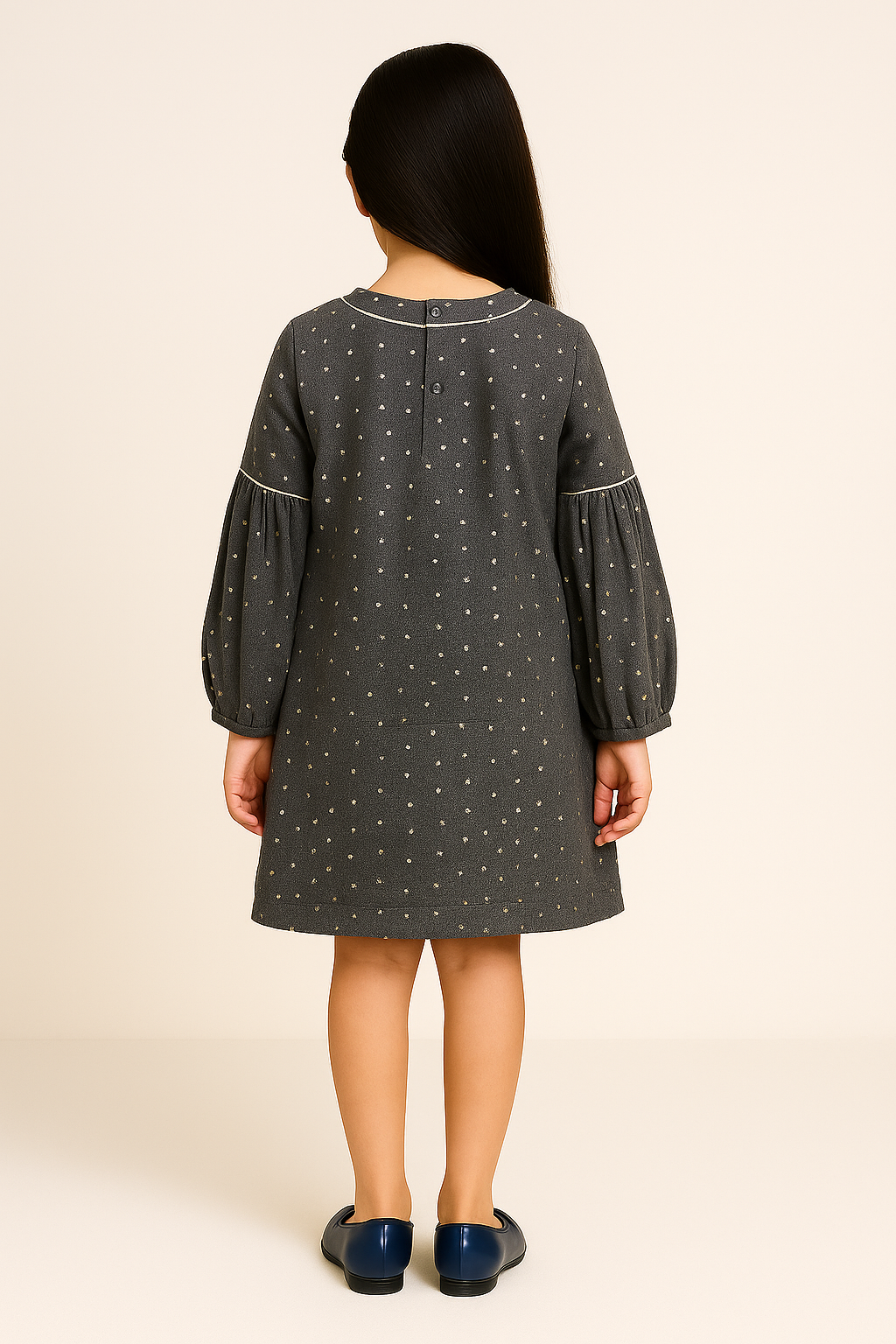 Girls Polka Dot A-Line Dress