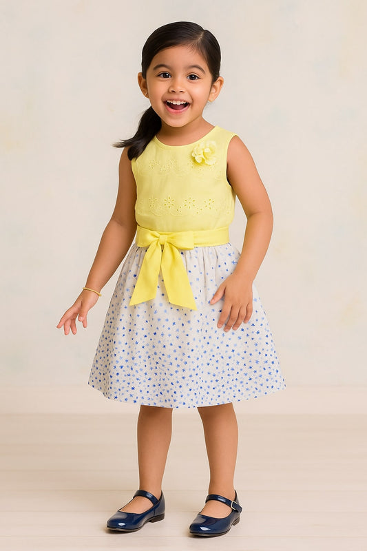 Girls Floral Printed Flared Casual Mini Skirt