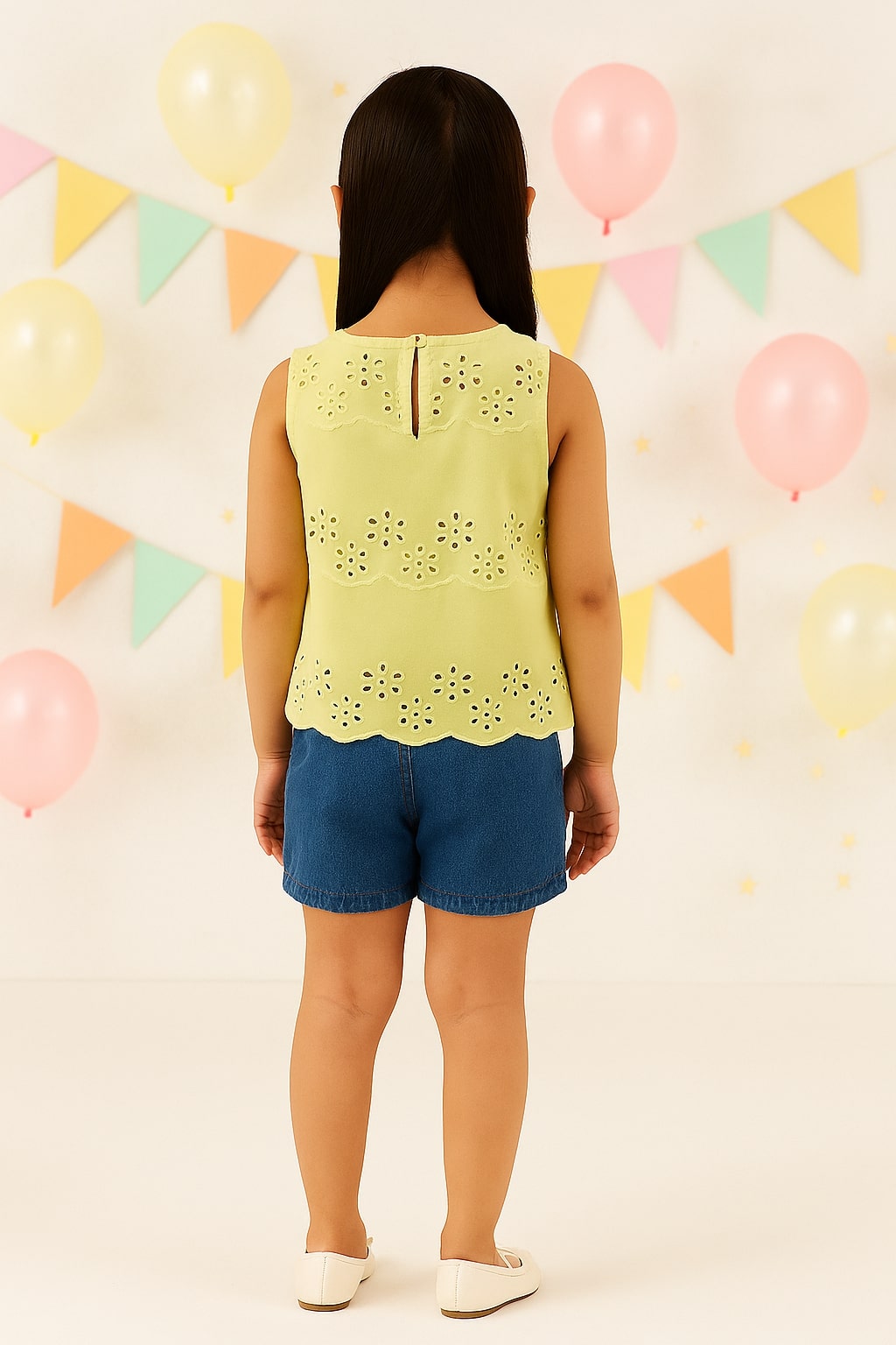 Girls Lemon Yellow Casual Top