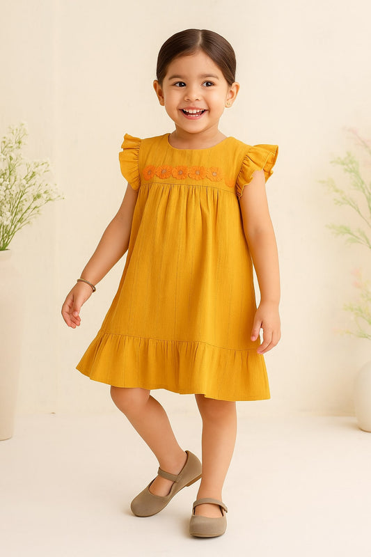 Girls Floral A-Line Dress