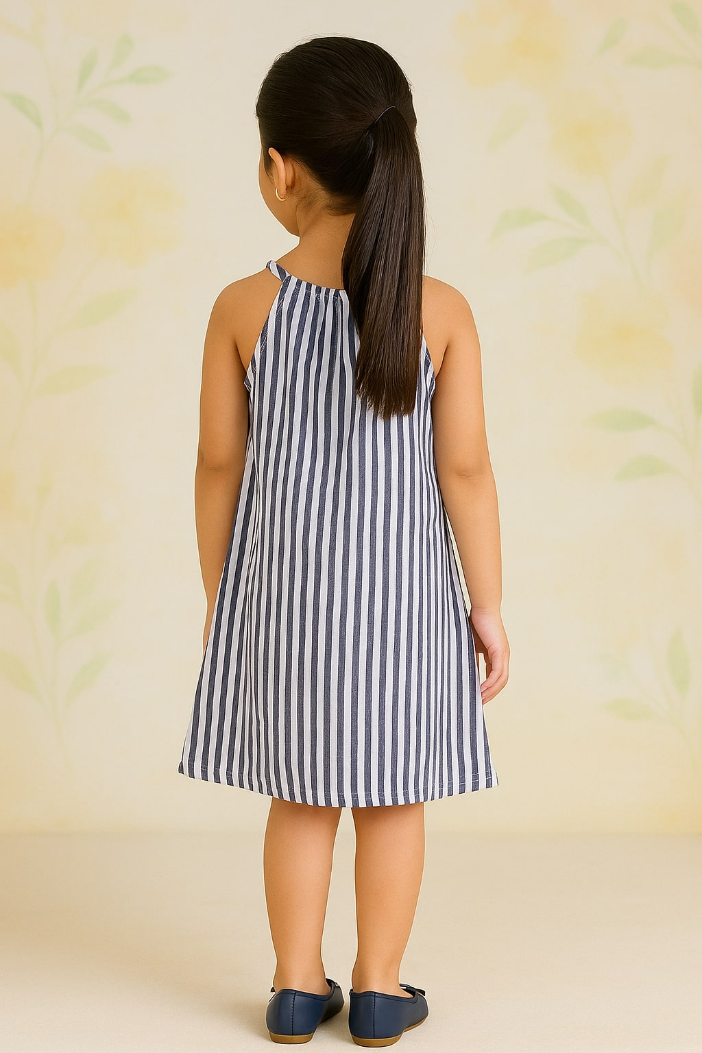Girls Embroidered Sleeveless Dress