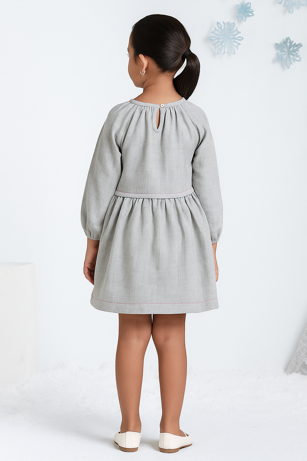 Girls Embroidered Tiered Dress