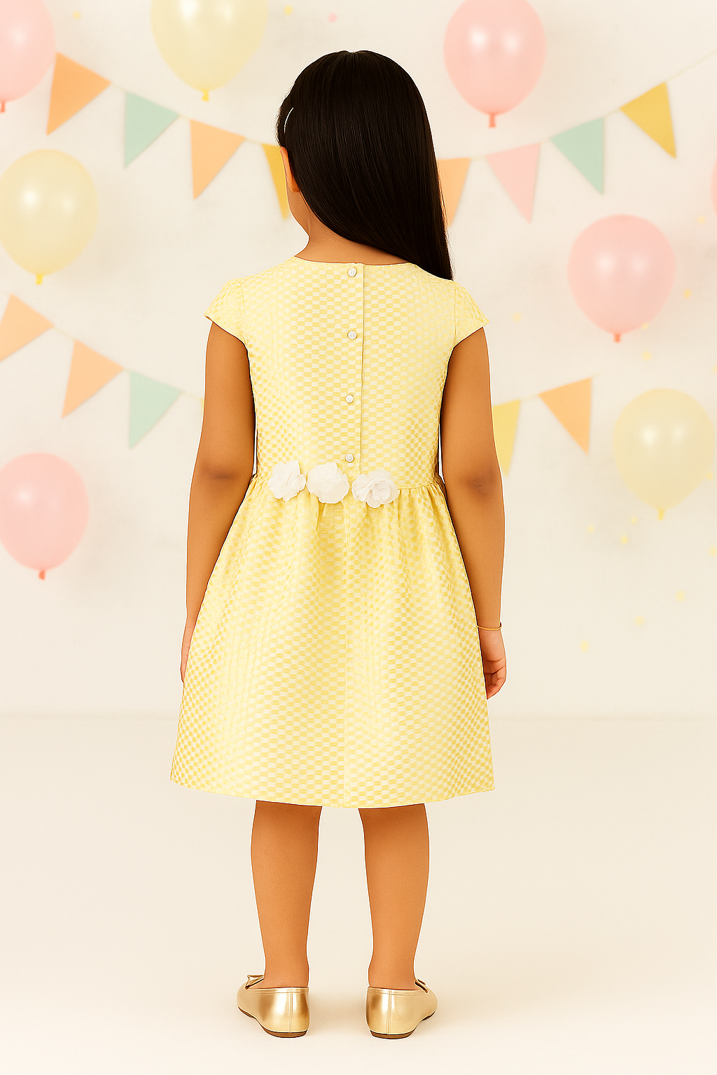 Girls Floral Fit & Flare Dress