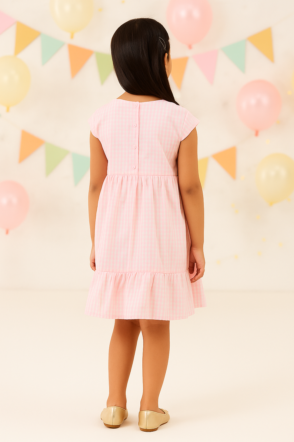 Girls Embroidered Fit & Flare Dress