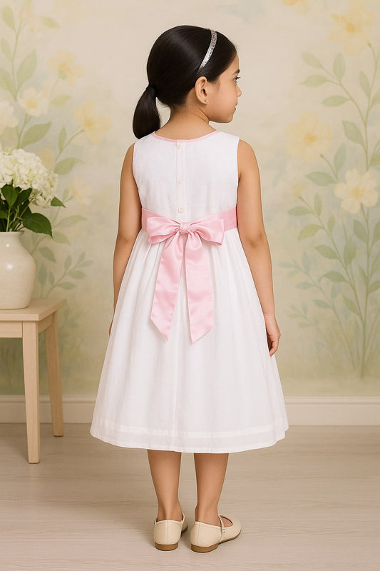 Girls Embroidered Fit & Flare Dress