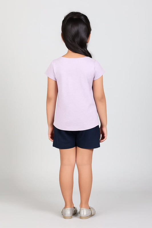 Girls Bird & Butterfly Print Casual Top