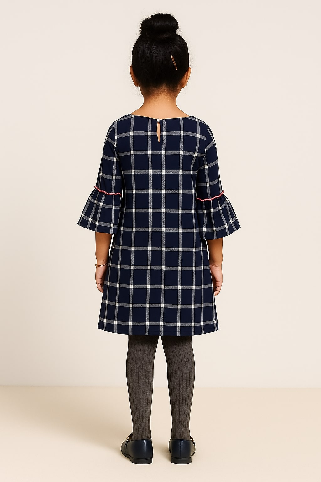 Girls Embroidered Bell Sleeve Dress