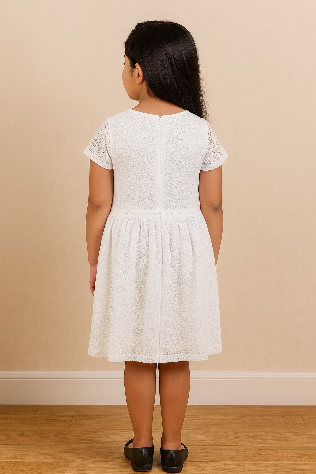 Girls White Lace Dress