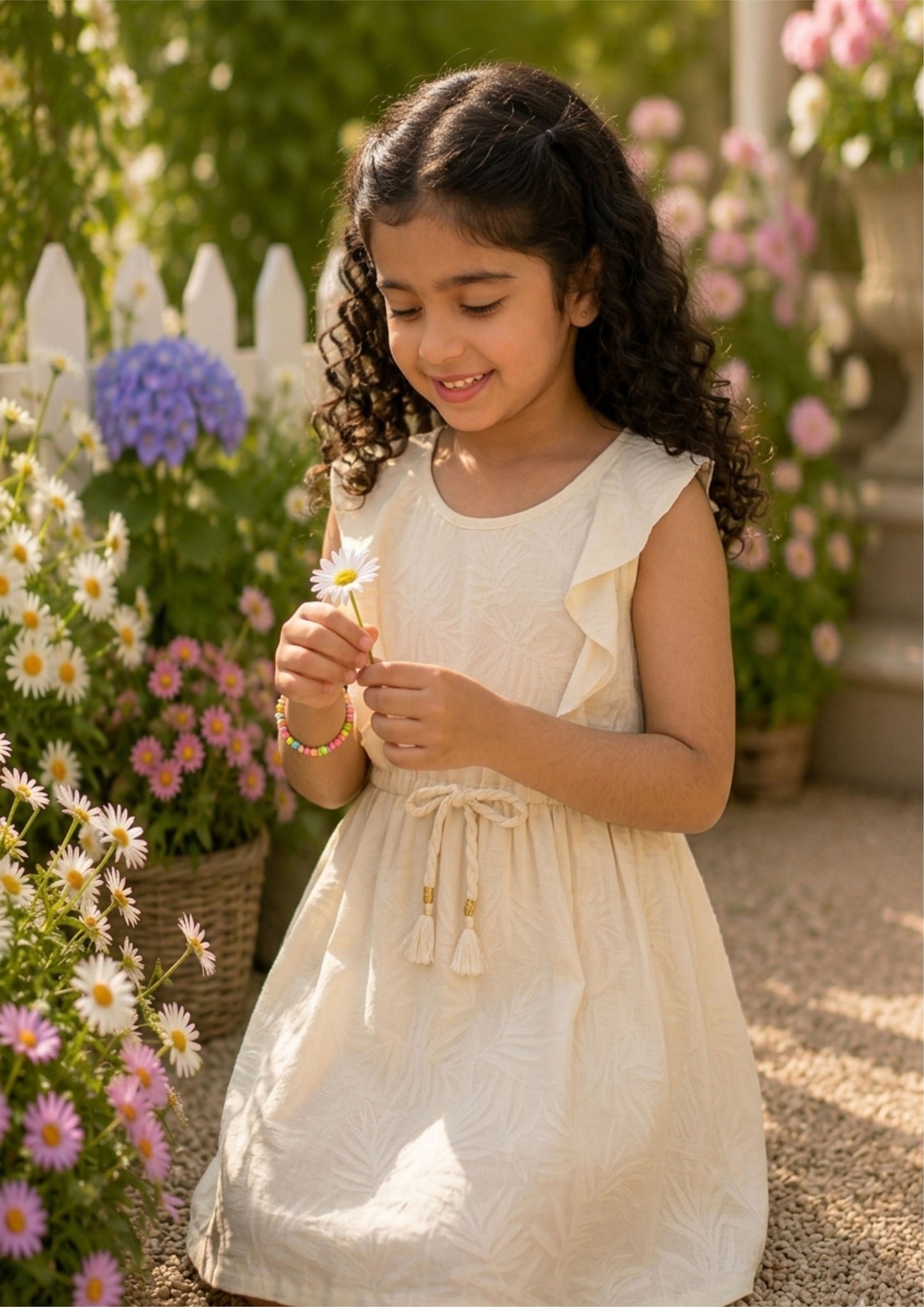 Girls Layered Ruffle Fit & Flare Dress