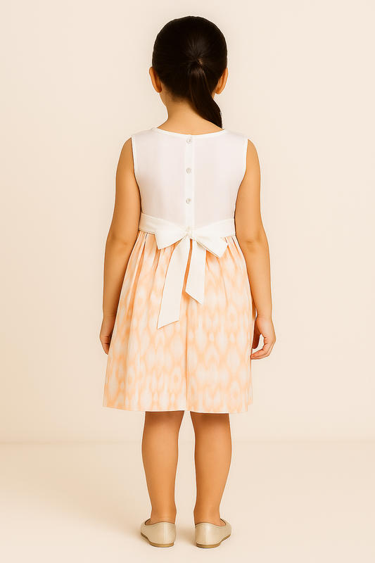 Girls Floral Embroidered Fit & Flare Dress